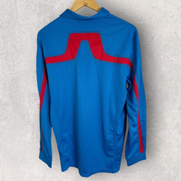 J Lindeberg Blue Long Sleeve Polo Shirt Blue Mens Size Medium Fieldsensor Vilde - Picture 16 of 16